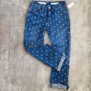 Pilcro high rise embroidered boot cut jean size 25